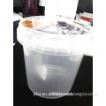transparent plastic bucket